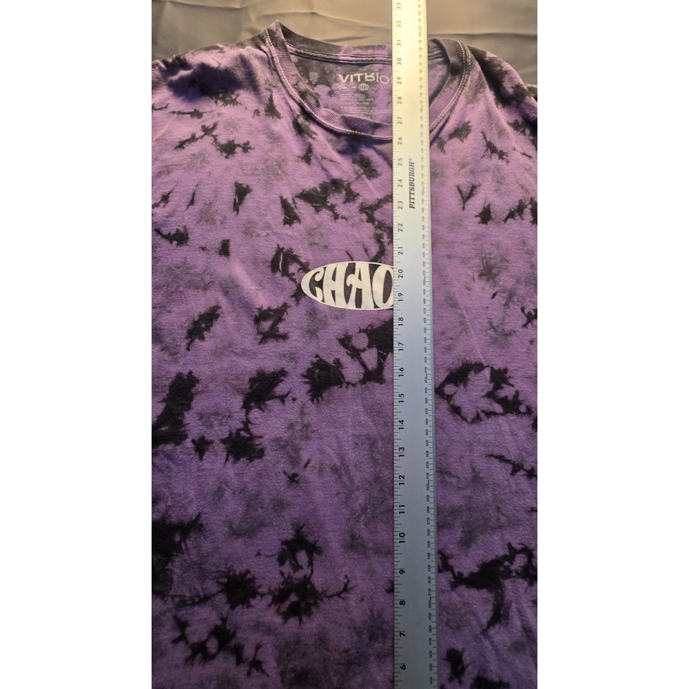 Vitriol T Shirt Mens 3XL Purple Acid Wash Chaos Mayhem Graphic Gothic Skater - Picture 6 of 8
